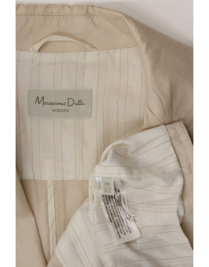 Massimo Dutti Γυναικείο σακάκι 2 κουμπιών UK 12 Medium Beige βαμβακερό