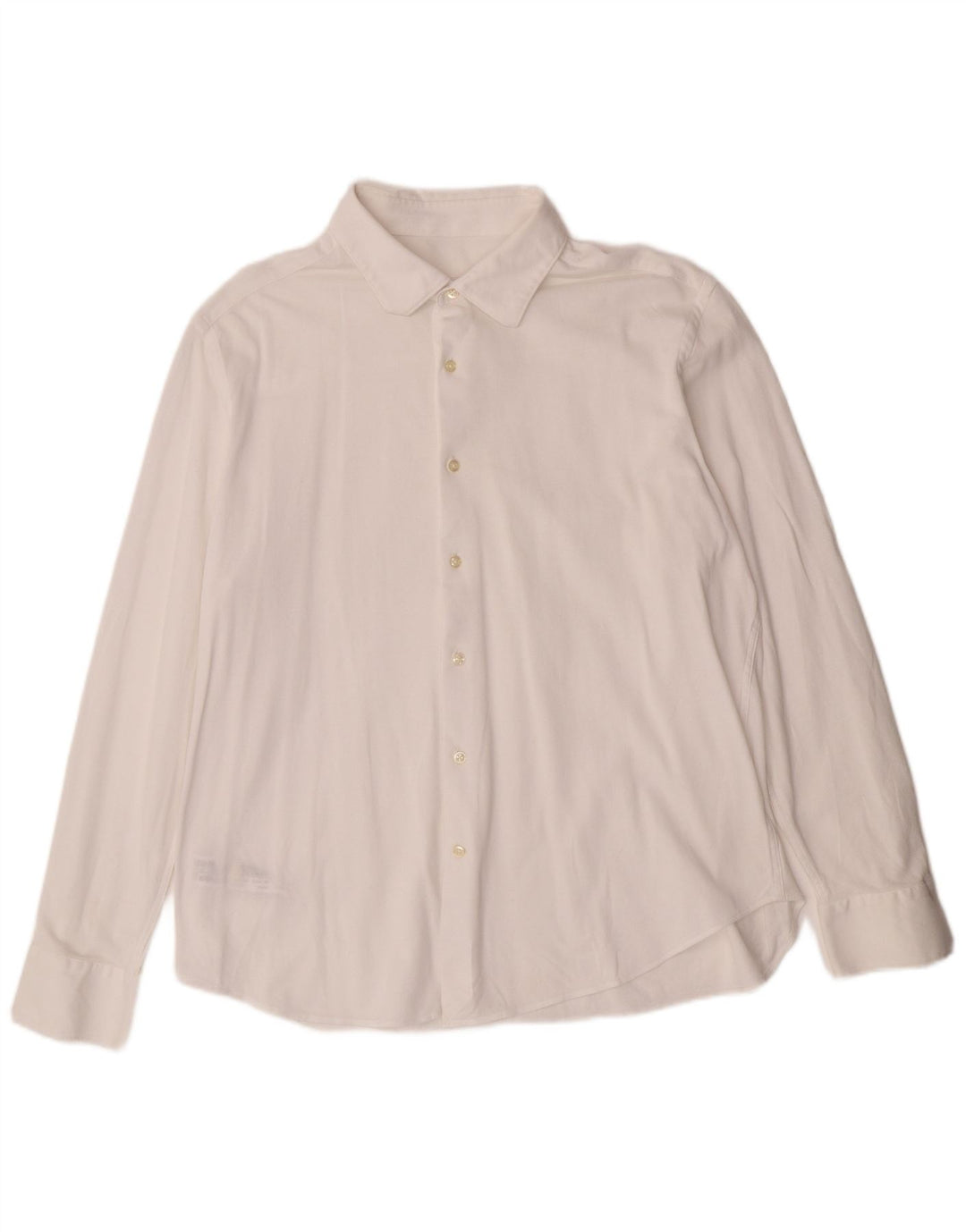 Ανδρικό πουκάμισο Massimo Dutti 2XL Λευκό βαμβακερό