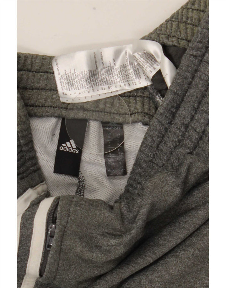 Ανδρική αθλητική φόρμα Adidas Παντελόνι από μεσαίο γκρι πολυεστέρα