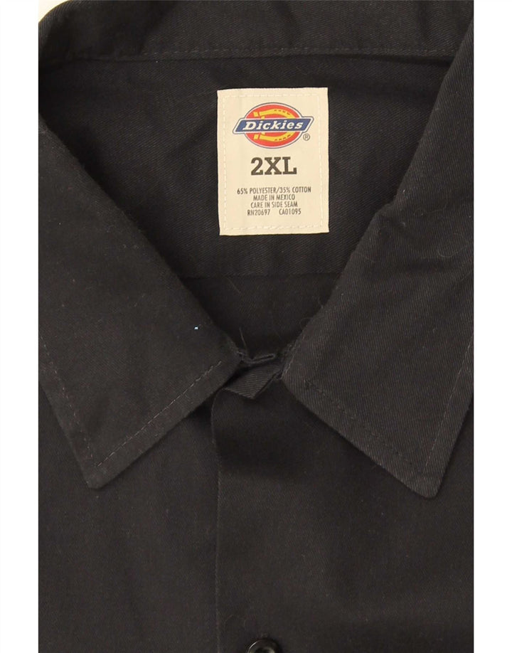 Ανδρικό πουκάμισο Dickies 2XL μαύρο πολυεστέρα