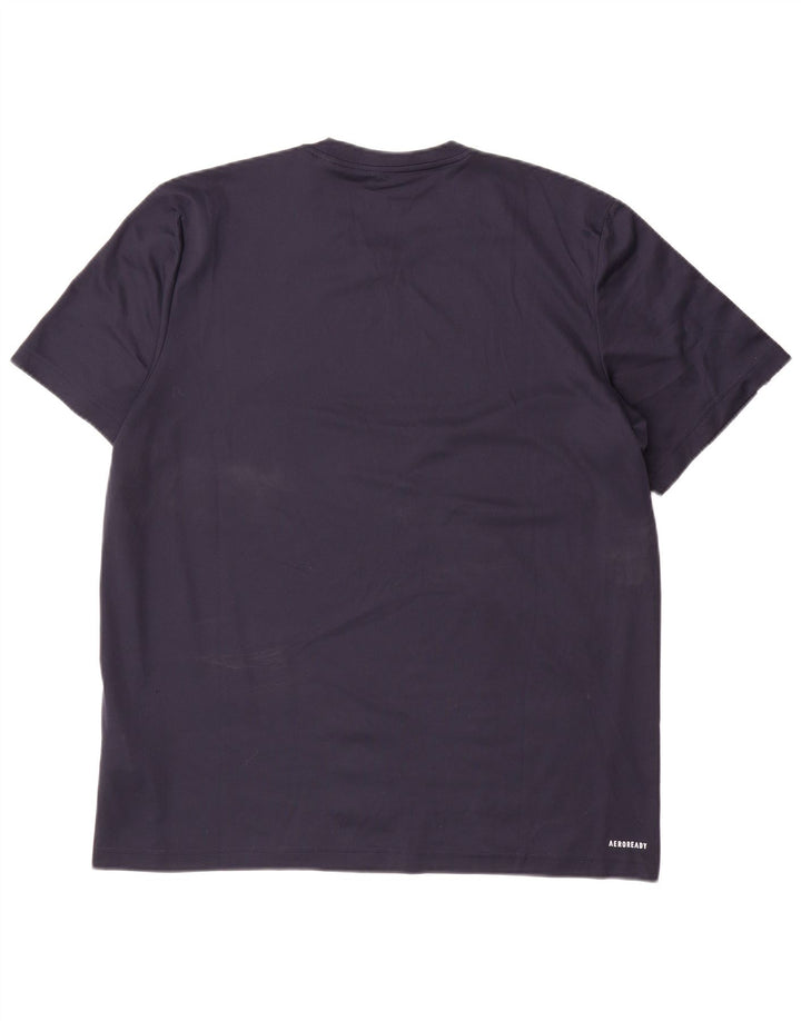 Adidas Ανδρικό T-Shirt Aeroready Top Large Navy Blue Polyester