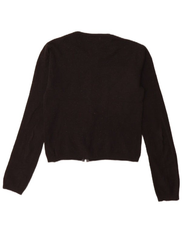 Γυναικεία ζακέτα Benetton με φερμουάρ UK 10 Small Black Acrylic