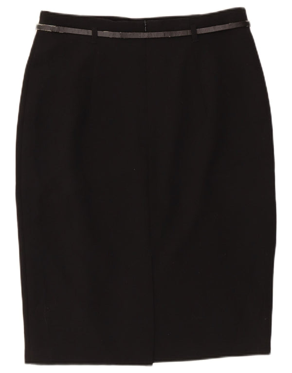 Marks & Spencer Γυναικεία Pencil Φούστα UK 10 Small W28 Black Polyester