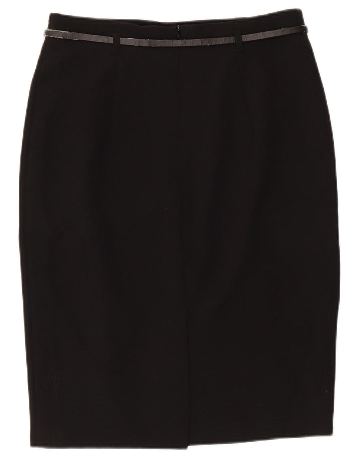 Marks & Spencer Γυναικεία Pencil Φούστα UK 10 Small W28 Black Polyester