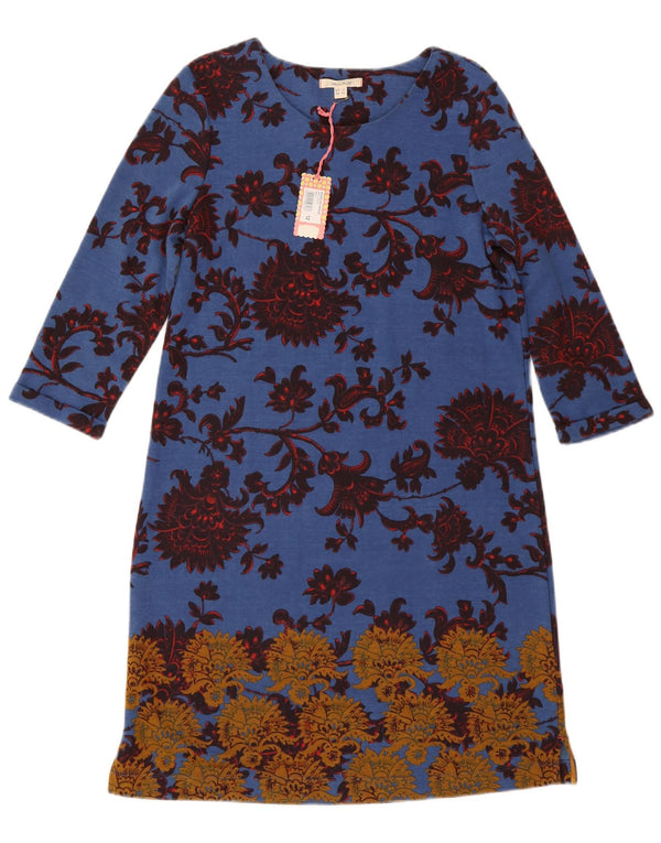 WHITE STUFF Γυναικείο φόρεμα με μανίκια 3/4 UK 12 Medium Blue Floral