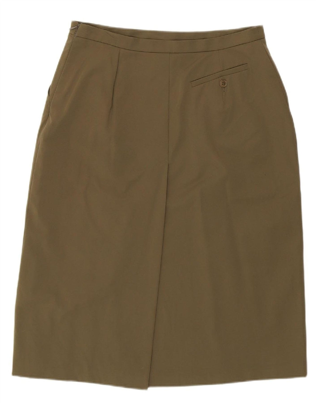 MAX MARA Womens Pencil Skirt UK 14 Medium W30  Khaki Polyamide