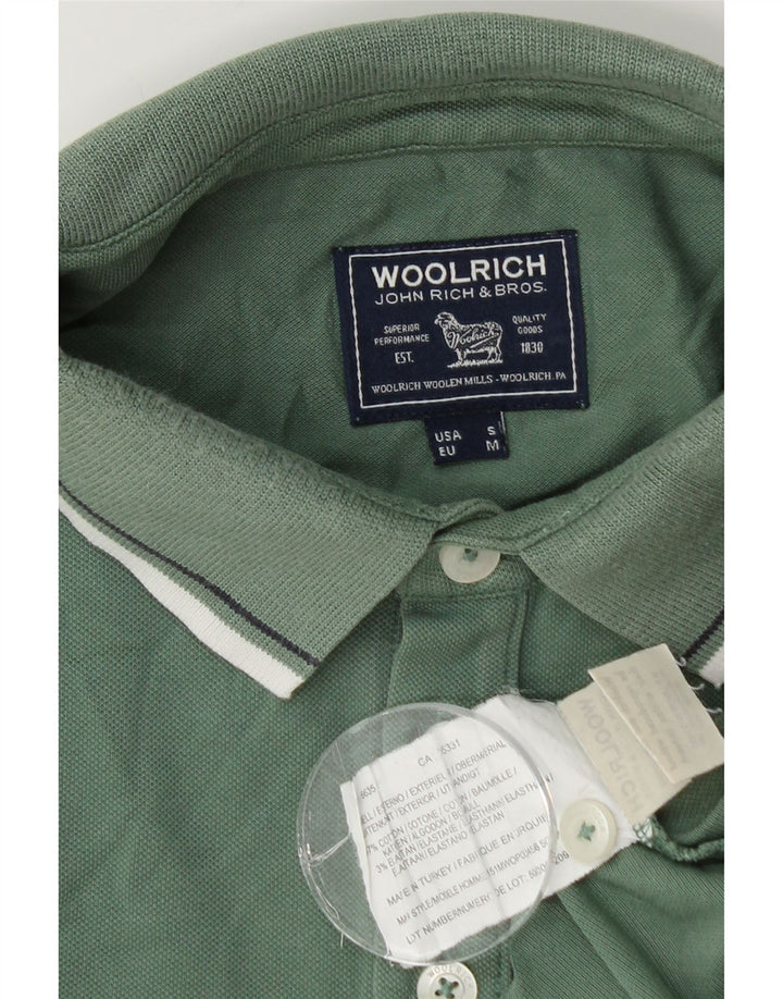 Ανδρικό πουκάμισο πόλο Woolrich, μεσαίο πράσινο βαμβακερό
