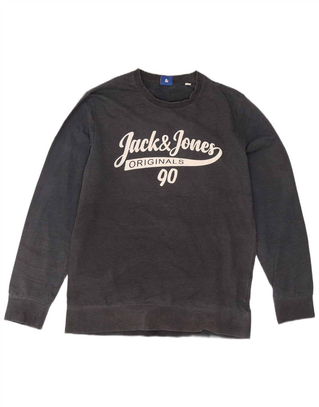 Jack & Jones Ανδρικό γραφικό φούτερ Jumper μεγάλο γκρι βαμβακερό