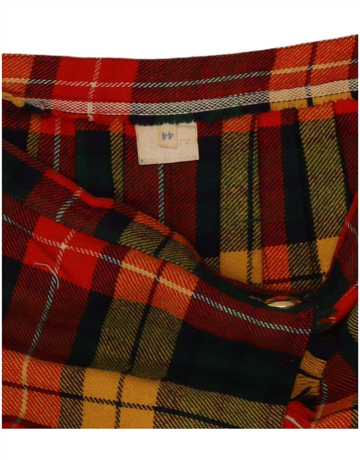 Vintage γυναικεία γεωμετρική φούστα IT 44 μεσαία W29 πολύχρωμη καρό