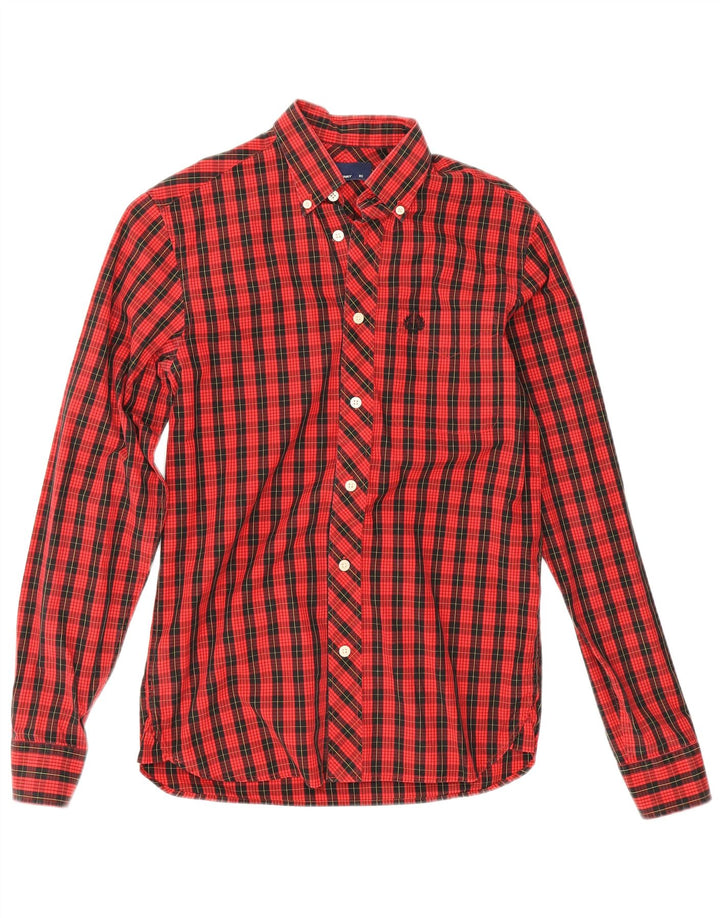 Fred Perry Ανδρικό πουκάμισο XS Red Check Cotton
