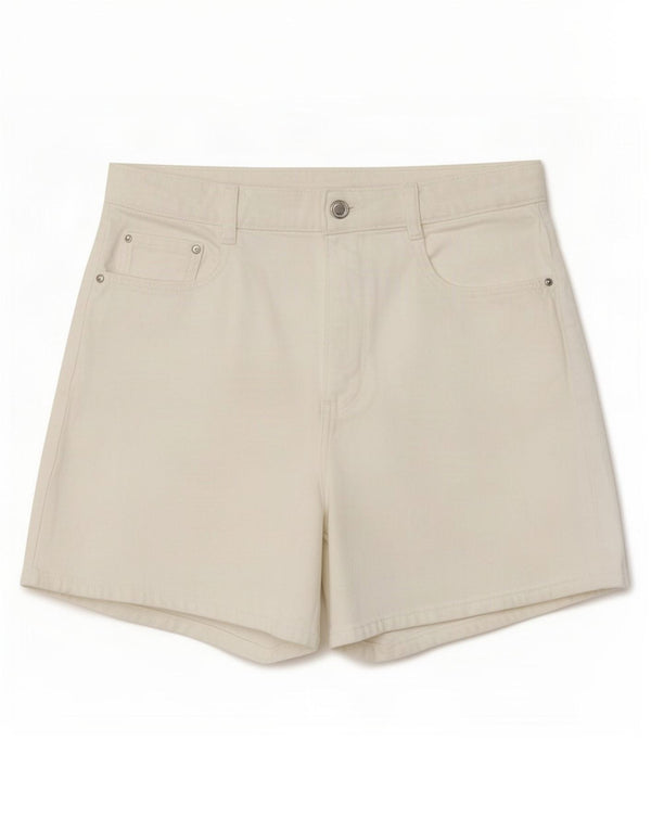 Zara Γυναικείο τζιν σορτς EU 40 Medium W30 Λευκό
