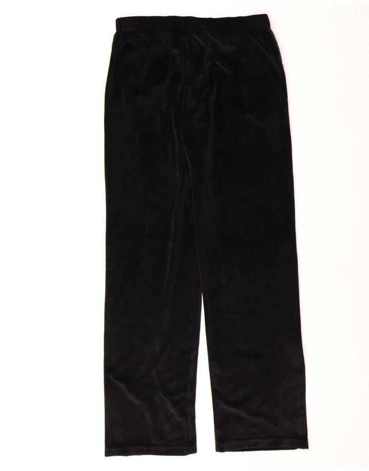 KAPPA Womens Velour Tracksuit Trousers UK 10 Small  Black Polyester