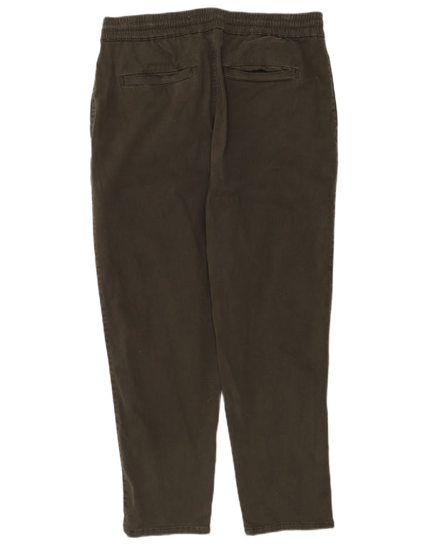 Zara Ανδρικό κωνικό παντελόνι Chino μεγάλο W32 L26 Χακί βαμβακερό