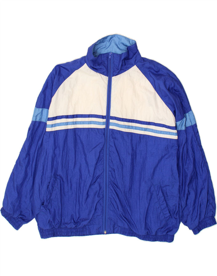 RODEO Womens Tracksuit Top Jacket UK 22/24 3XL Blue Colourblock Polyester Vintage Rodeo and Second-Hand Rodeo from Messina Hembry 