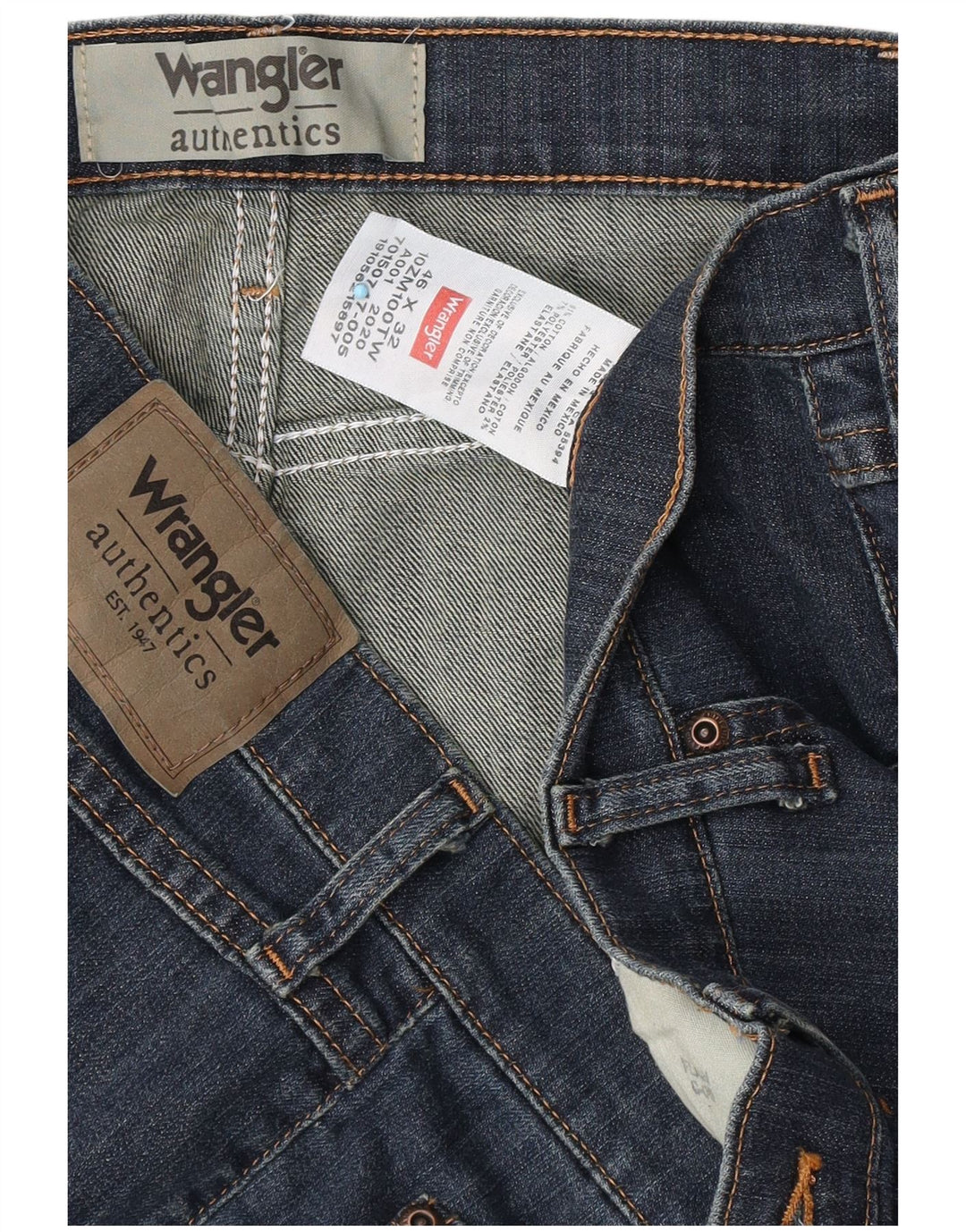 Ανδρικό τζιν Wrangler ίσιο W46 L32 Μπλε βαμβακερό