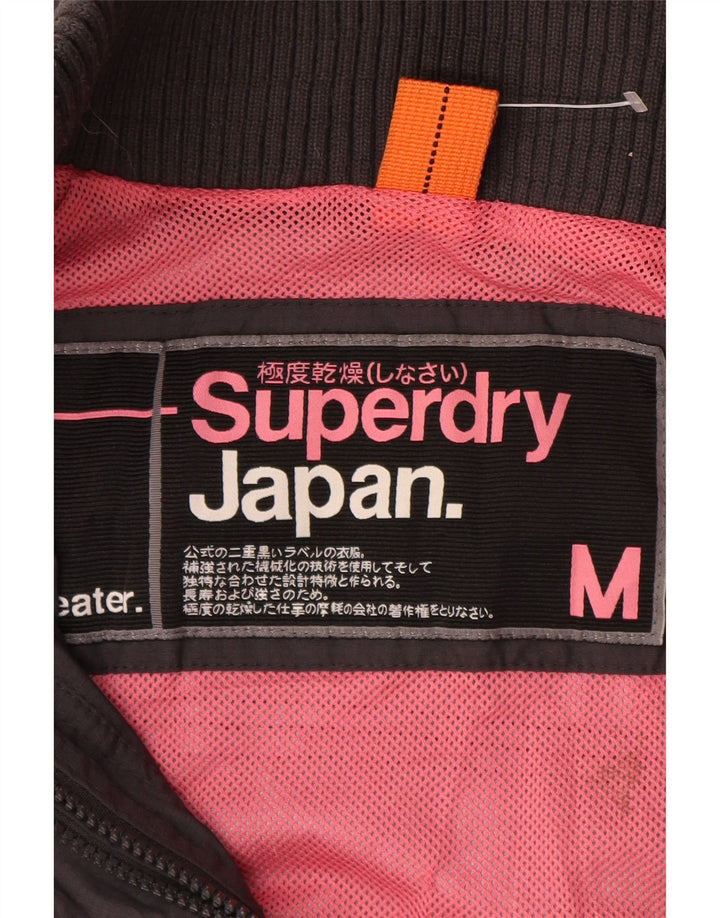 Superdry Γυναικείο Αντιανεμικό Μπουφάν UK 14 Medium Grey Nylon