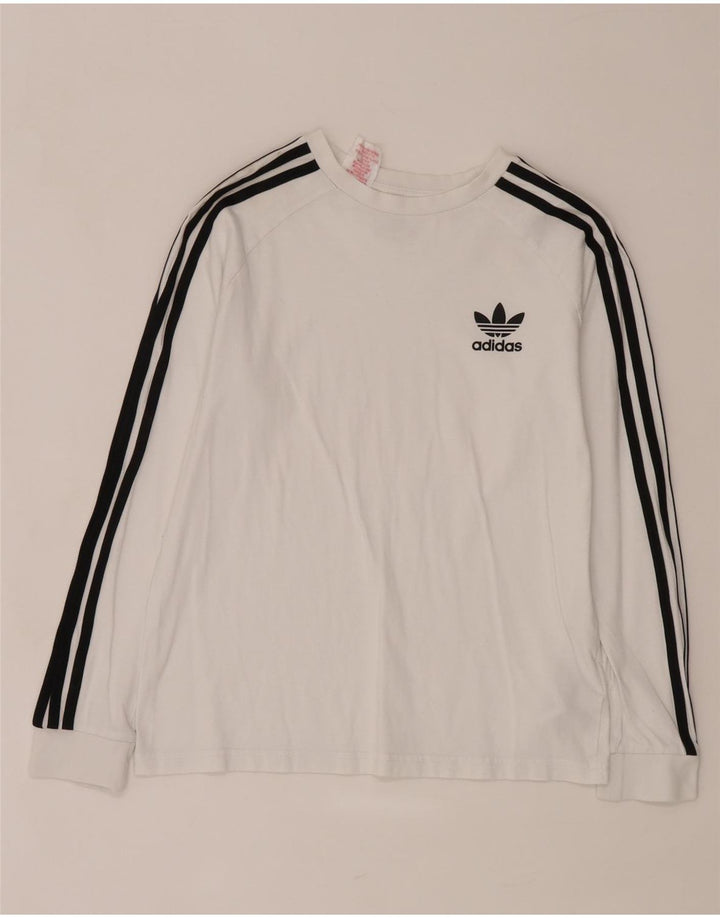Adidas Boys Top Μακρυμάνικο 12-13 ετών Λευκό Βαμβακερό