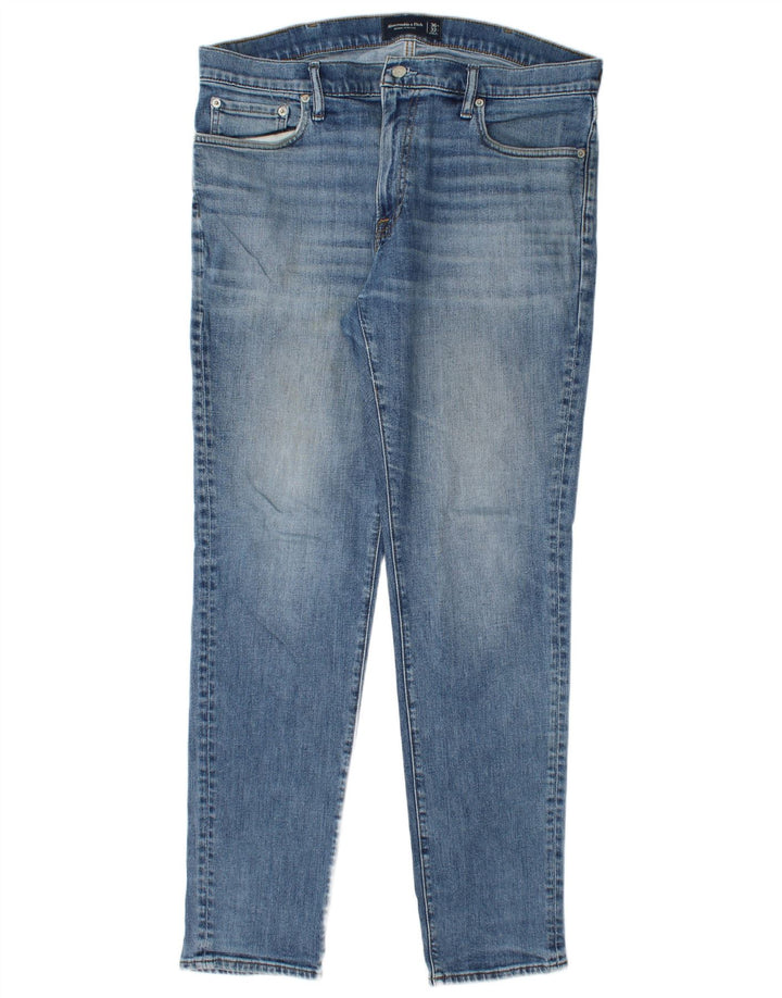 ABERCROMBIE & FITCH Ανδρικό Stretch Skinny Jeans W36 L32 Μπλε βαμβακερό