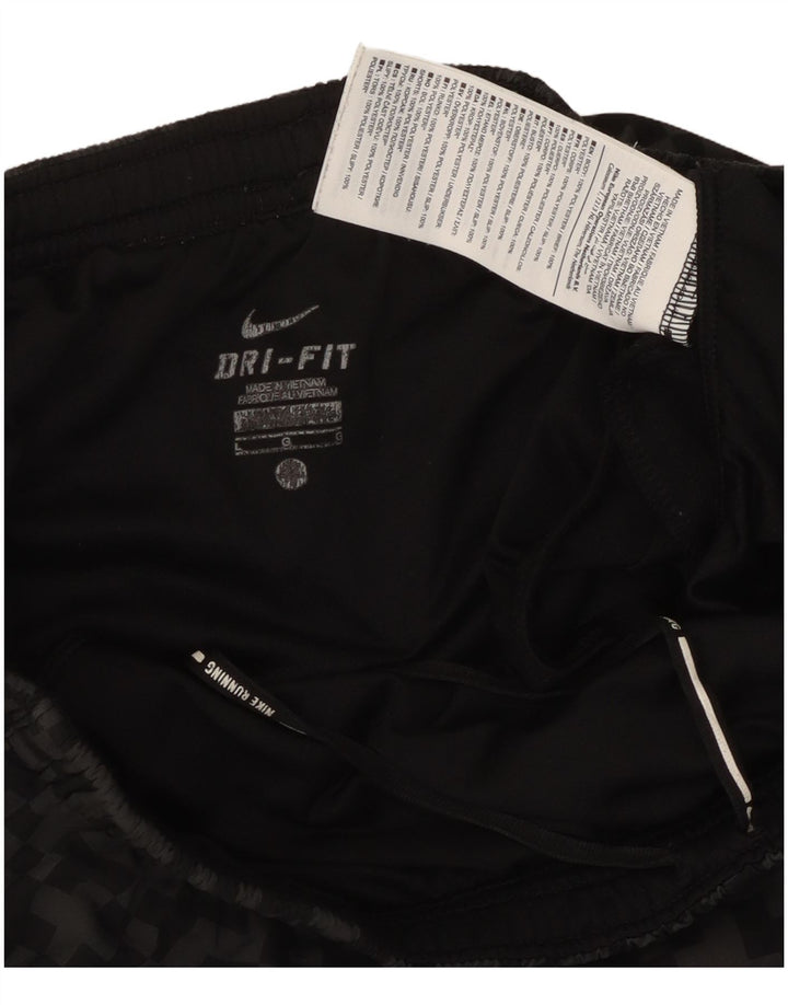 Ανδρικό αθλητικό σορτς Nike Dri Fit μεγάλο μαύρο γεωμετρικό πολυεστέρα