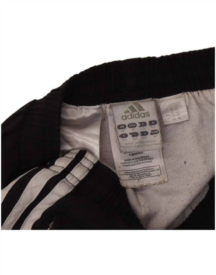Adidas Boys Tracksuit Trousers Joggers 11-12 Years Black Polyester