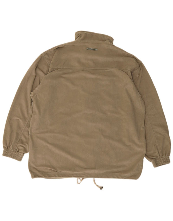 Diadora Ανδρική βελούδινη αθλητική φόρμα Top Jacket UK 42 Large Khaki Polyester