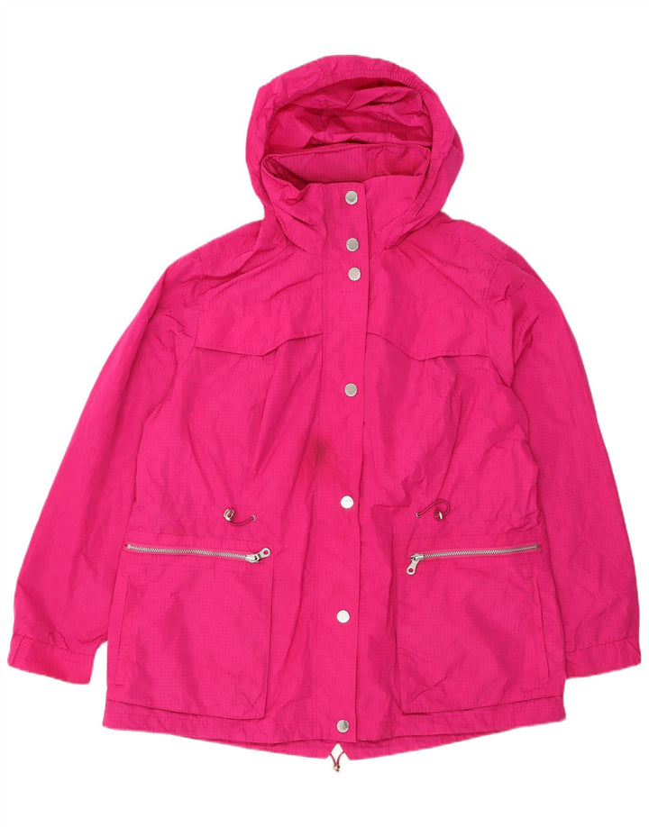 Marks & Spencer Γυναικείο μπουφάν βροχής με κουκούλα UK 18 XL Pink Polyester
