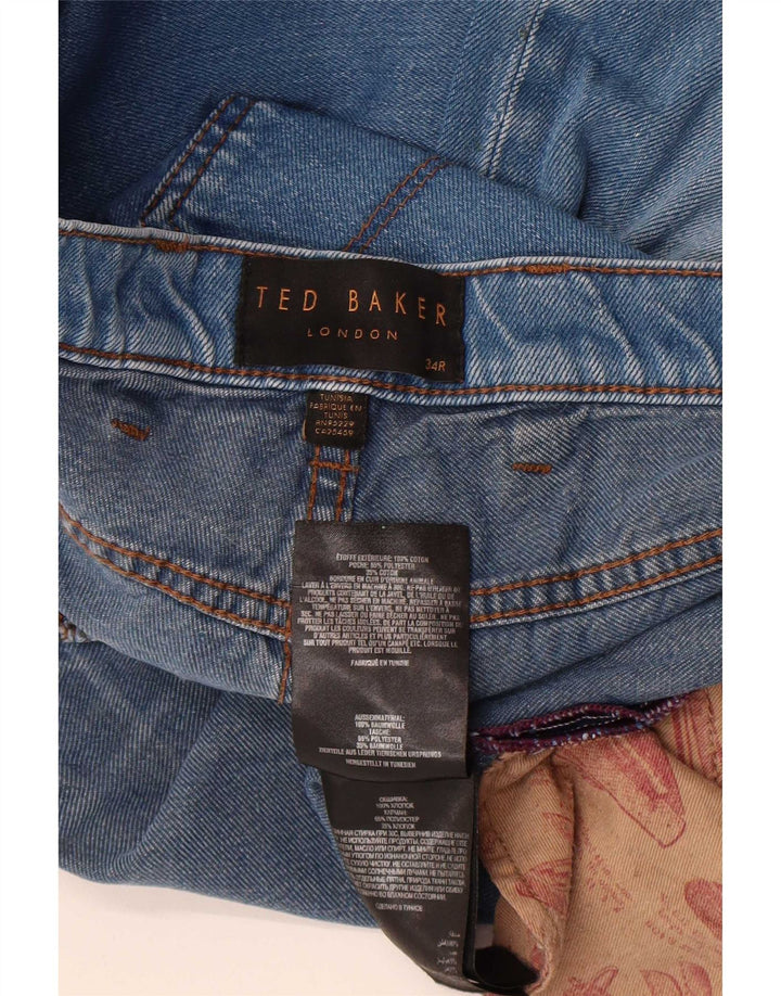 Ανδρικό τζιν ίσιο Ted Baker W34 L32 Blue Polyester