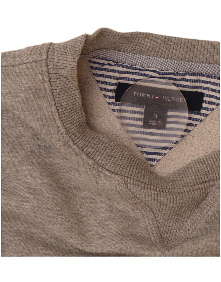 Γυναικείο γραφικό φούτερ TOMMY HILFIGER Jumper UK 14 μεσαίο γκρι βαμβακερό