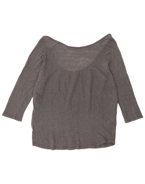 Zara Γυναικείο Μπλουζάκι 3/4 Μανίκι UK 16 Large Grey