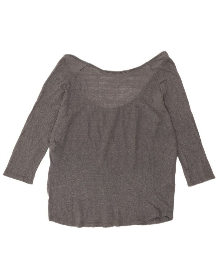 Zara Γυναικείο Μπλουζάκι 3/4 Μανίκι UK 16 Large Grey