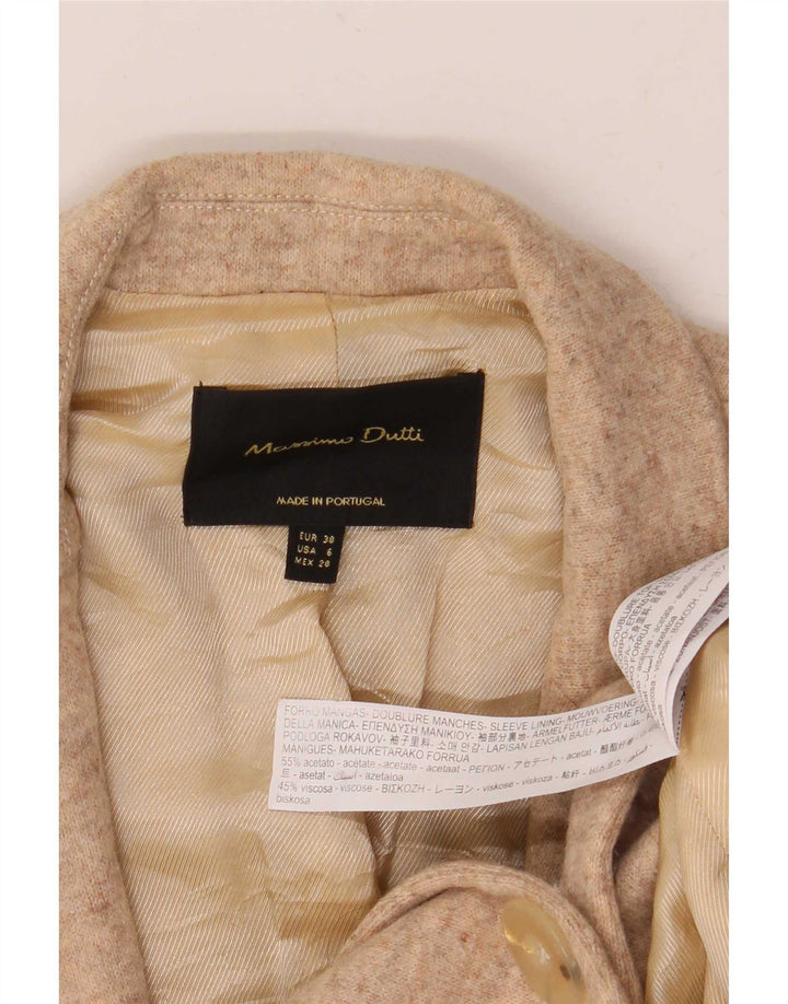 Massimo Dutti Γυναικείο πλεκτό μπουφάν μπλέιζερ EU 38 Small Beige Flecked