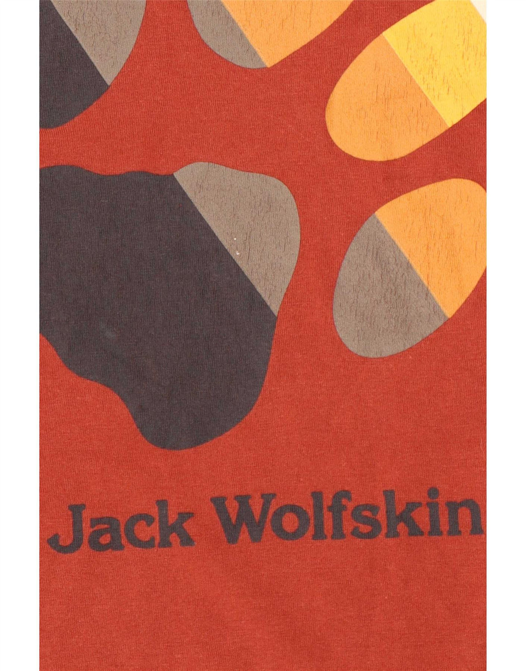 Ανδρικό γραφικό μπλουζάκι Jack Wolfskin Τοπ μεσαίο κόκκινο βαμβακερό