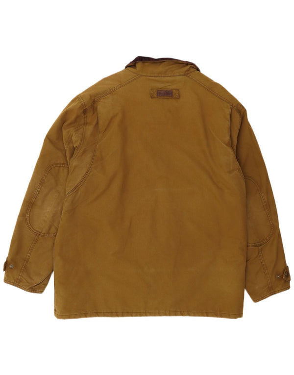Barbour Mens Waxed Cotton Jacket UK 44 2XL Khaki Cotton