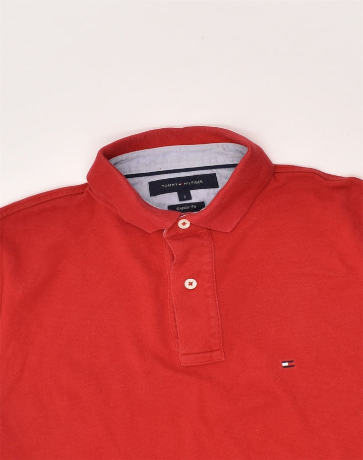 TOMMY HILFIGER Mens Regular Fit Polo Shirt Small Red Cotton | Vintage Tommy Hilfiger | Thrift | Second-Hand Tommy Hilfiger | Used Clothing | Messina Hembry 