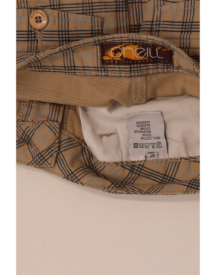 Γυναικείο σορτς Chino O'Neill W27 Small Beige Check Cotton