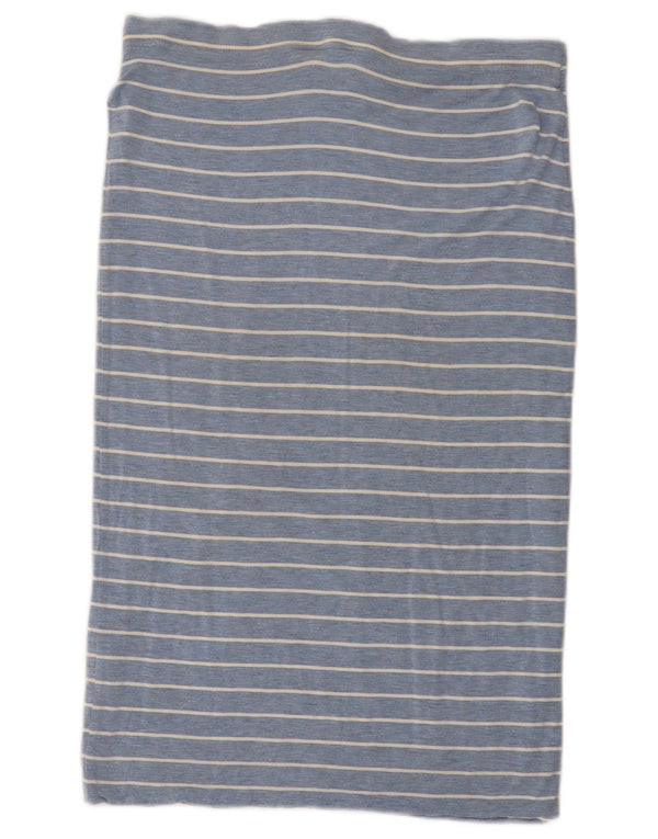 Joules γυναικεία ίσια φούστα UK 12 Medium W32 Μπλε ριγέ βισκόζη