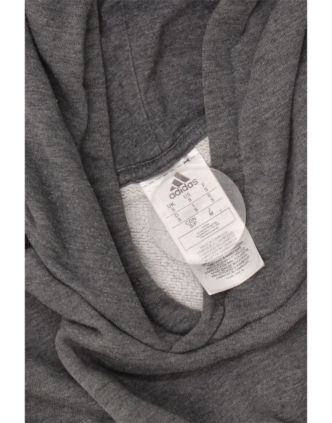 Adidas Ανδρικό Hoodie Jumper Μικρό γκρι βαμβακερό