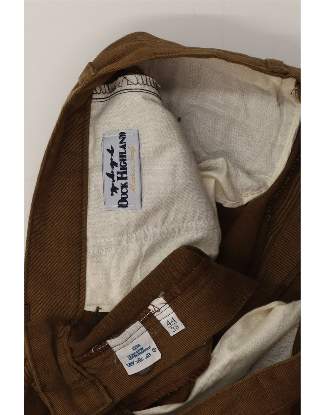 VINTAGE Ανδρικό παντελόνι Chino με καρφίτσα W28 L31 Καφέ βαμβακερό