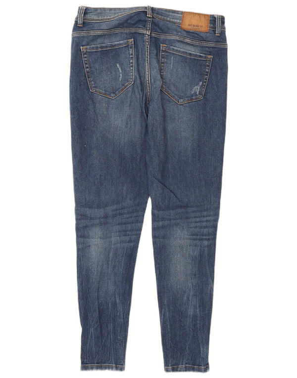 Zara Womens Z1975 Distressed Skinny Jeans EU 38 Small W28 L28 Blue Cotton