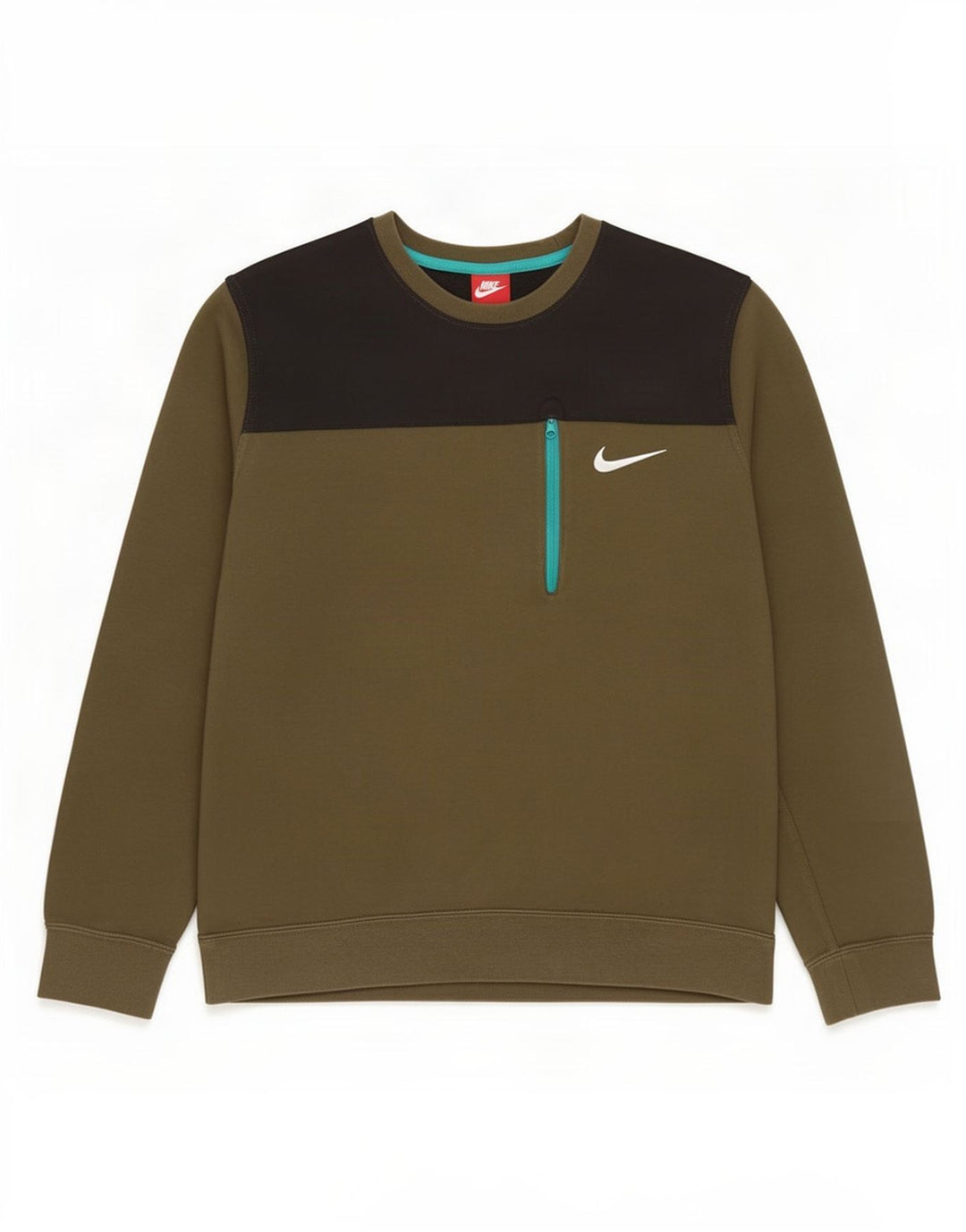 Ανδρικό φούτερ Nike Jumper με μεγάλο χακί βαμβακερό χρώμα