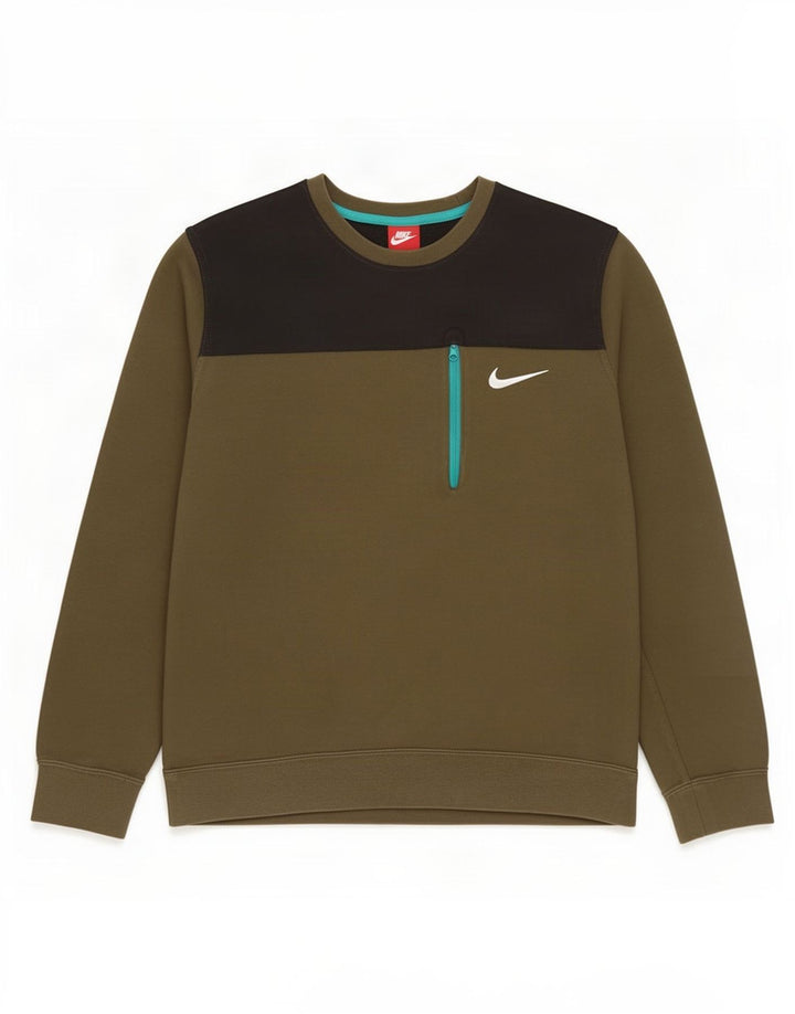 Ανδρικό φούτερ Nike Jumper με μεγάλο χακί βαμβακερό χρώμα