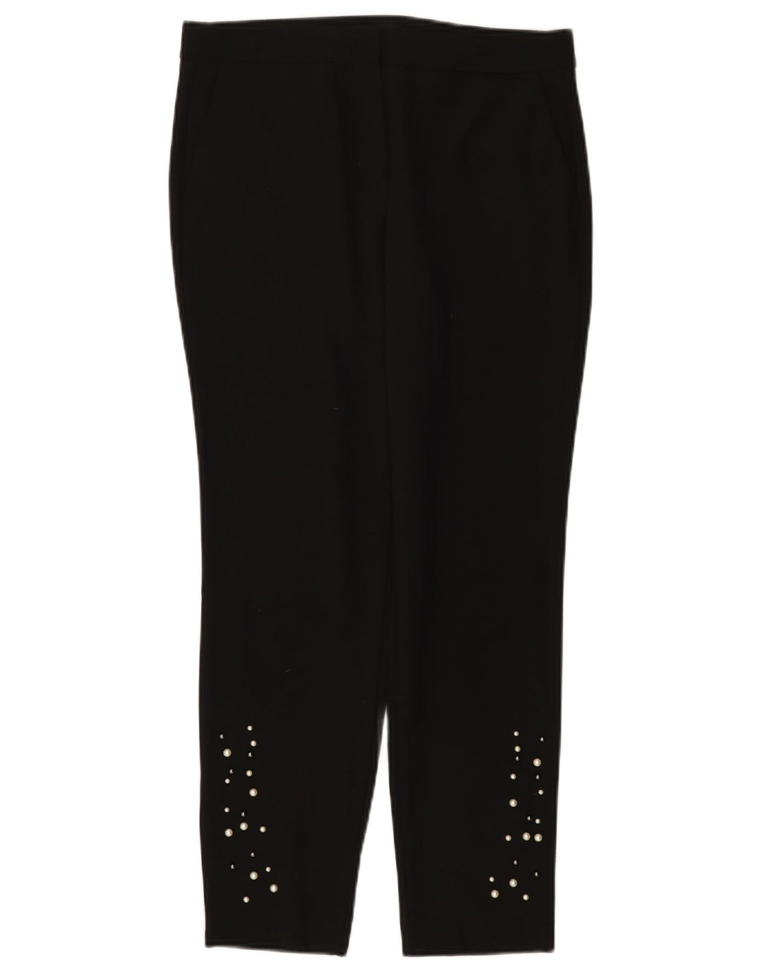 Zara Γυναικείο Slim παντελόνι Chino Small W26 L27 Μαύρο πολυεστέρα