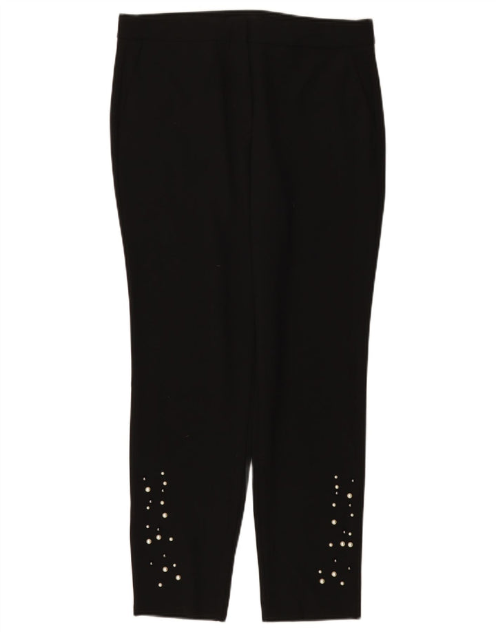 Zara Γυναικείο Slim παντελόνι Chino Small W26 L27 Μαύρο πολυεστέρα