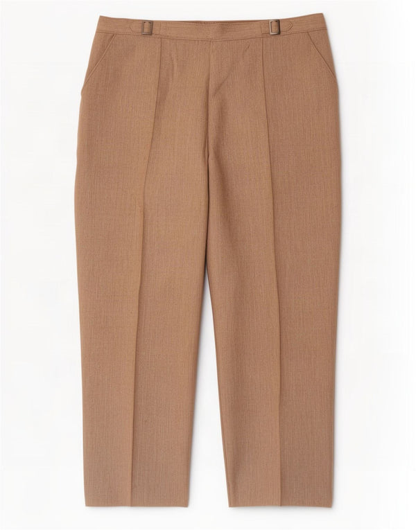 Marks & Spencer Γυναικείο Cropped Παντελόνι UK 14 Large W32 L24 Beige Polyester