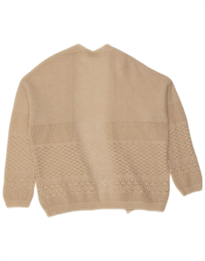 Vintage Γυναικείο Ανοιχτό Ζακέτα UK 16 Large Beige
