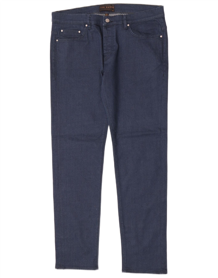 Ted Baker Ανδρικό Slim Jeans W36 L32 Navy Blue Cotton