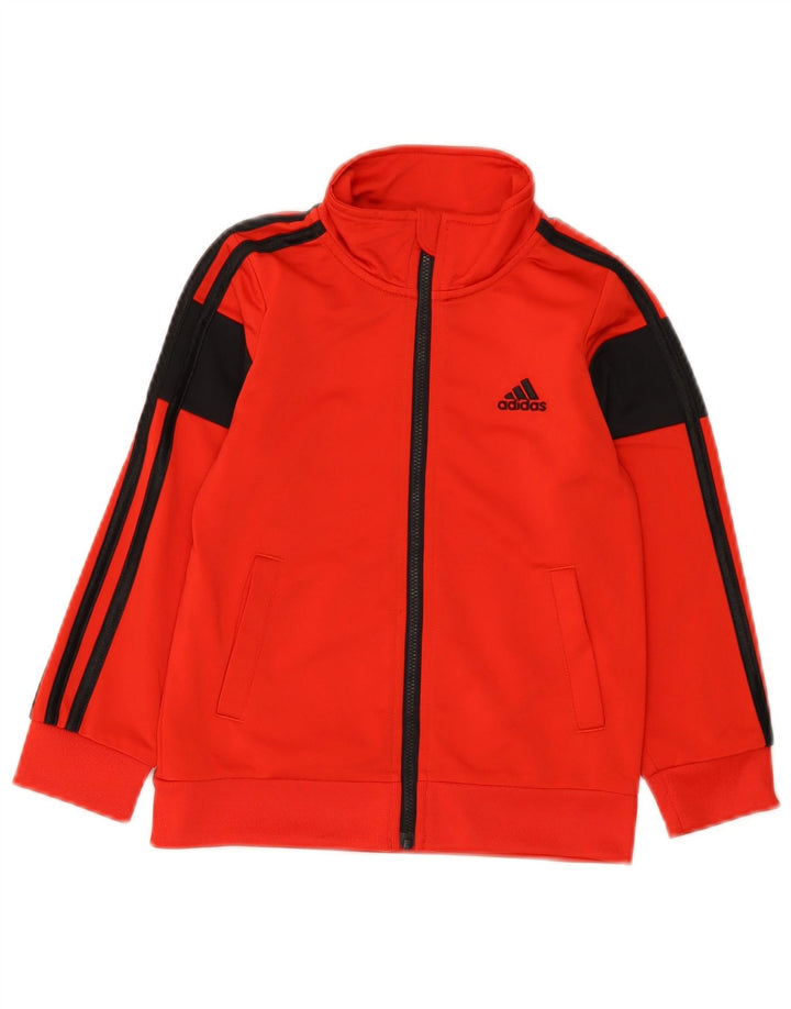 Adidas Boys αθλητική φόρμα Adidas Top Jacket 4-5 Years Red Colourblock Polyester
