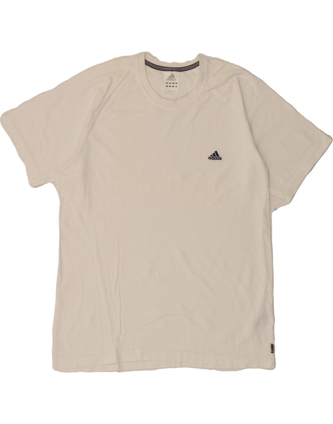 ADIDAS Mens T-Shirt Top Large White Cotton Vintage Adidas and Second-Hand Adidas from Messina Hembry 