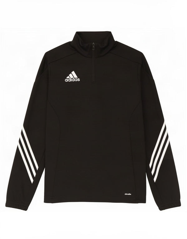 Φόρμα Adidas Boys Climalite με φερμουάρ πουλόβερ φόρμα 13-14 ετών XL Μαύρο