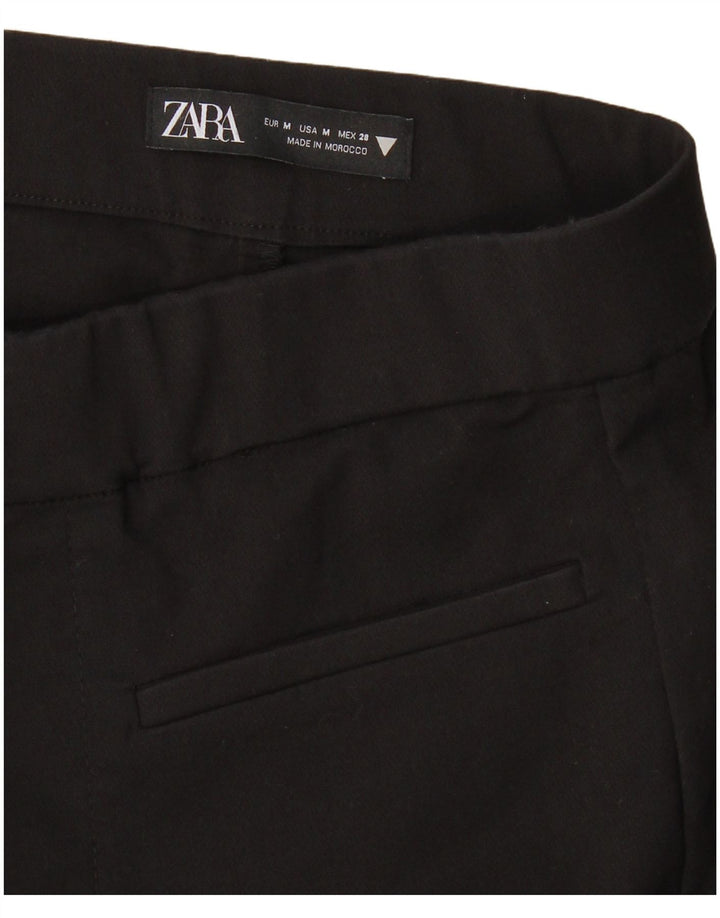 Zara Γυναικείο Flare Cropped Παντελόνι Medium W28 L25 Μαύρο